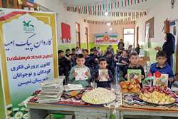 فعالیت‌های یلدایی کاروان پیک امید کانون نمین در روستای جید