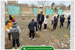 پویش ملی درختکاری در مراکز کانون استان اردبیل؛ کودکان و نوجوانان سفیران سبز طبیعت شدند